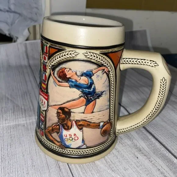 Budweiser USA 1992 vintage Olympic beer mug - Picture 2 of 7